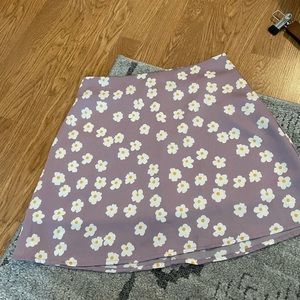 Purple floral skirt